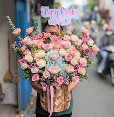 Box Hoa Hồng Pastel Box Hoa Hồng Pastel